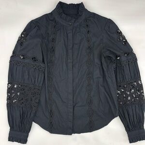 By Anthropologie Cutout Peasant Blouse